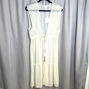 Lauren Conrad Cream Sleeveless Kimono NWT